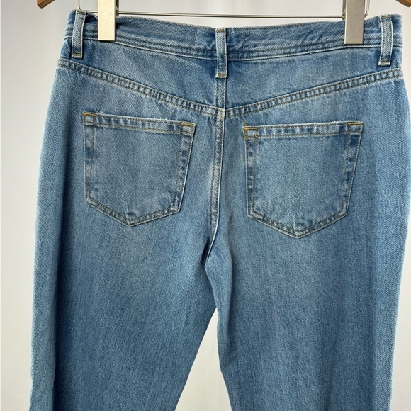 Free People Distressed Mid Rise Maggie Straight‎ Leg Jeans in Blue Size 26 - Picture 8 of 11